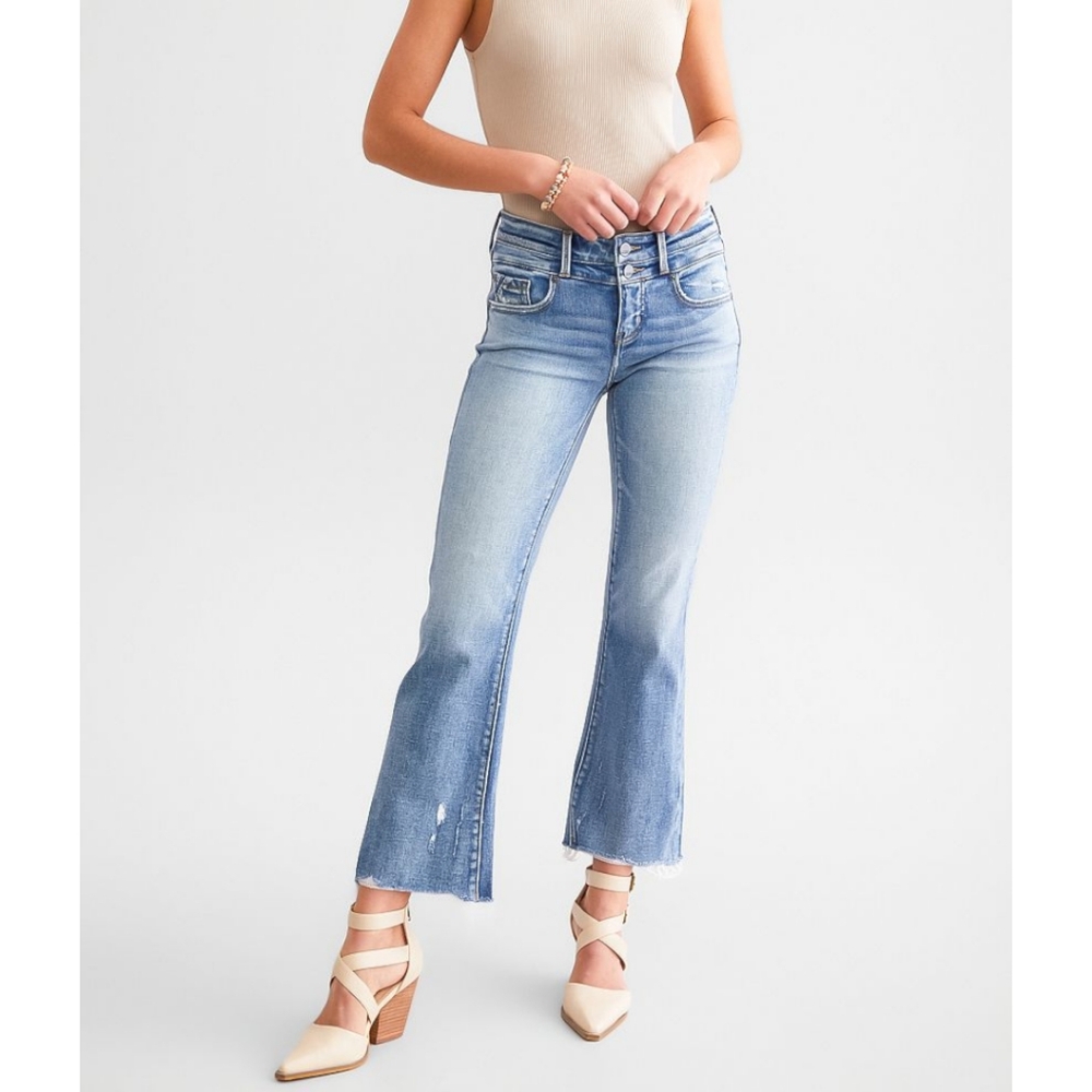 Buckle Black Exclusive Size 29 Fit No. 53 Cropped Flare Stretch Jean In Cadena